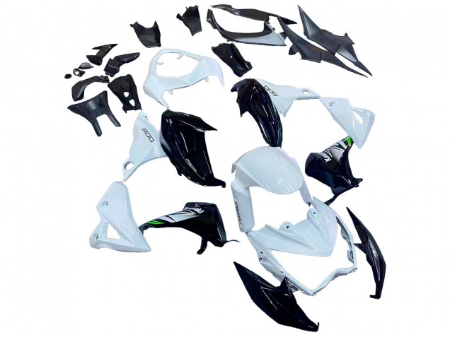 Mejores Carenados Moto Kawasaki Z800 2013-2018 - Blanco Negro Brillante Verde