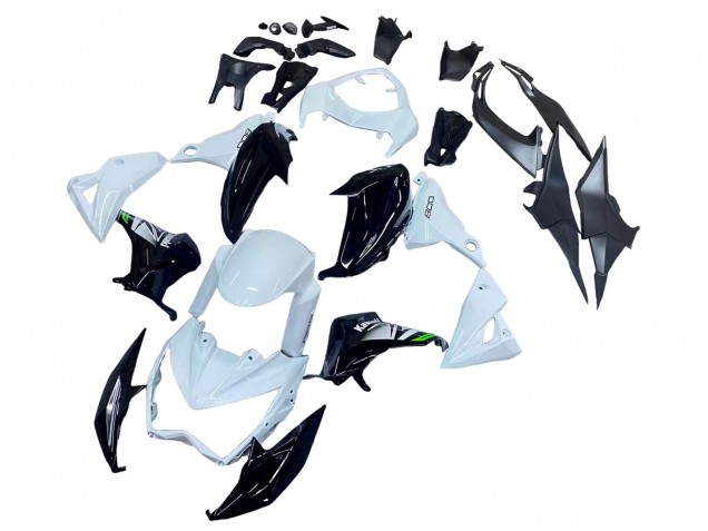Mejores Carenados Moto Kawasaki Z800 2013-2018 - Blanco Negro Brillante Verde
