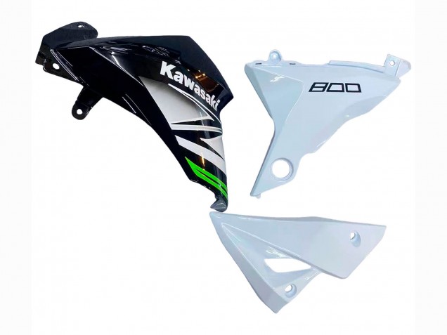 Mejores Carenados Moto Kawasaki Z800 2013-2018 - Blanco Negro Brillante Verde
