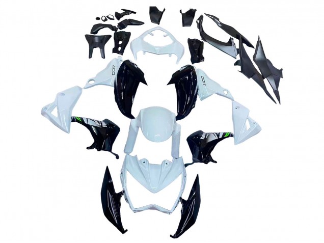 Mejores Carenados Moto Kawasaki Z800 2013-2018 - Blanco Negro Brillante Verde