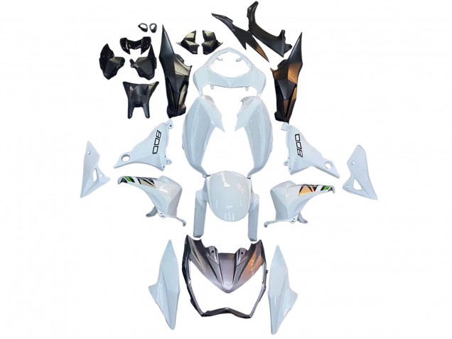 Mejores Carenados Moto Kawasaki Z800 2013-2018 - Blanco Verde Plata Negro
