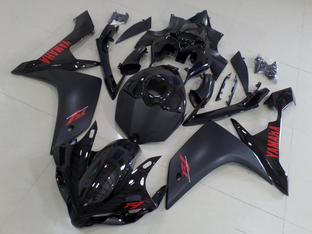 Mejores Carenados Moto Yamaha YZF R1 2007-2008 - Negro Brillante Negro Mate Rojo