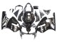 Mejores Carenados Moto Kawasaki ZX12R 2000-2001 - Negro Brillante Blanco Elf Nieve