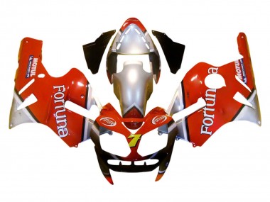 Mejores Carenados Moto Kawasaki ZX12R 2002-2006 - Rojo Plata Fortuna