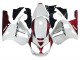 Mejores Carenados Moto Kawasaki ZX12R 2002-2006 - Blanco Rojo Negro