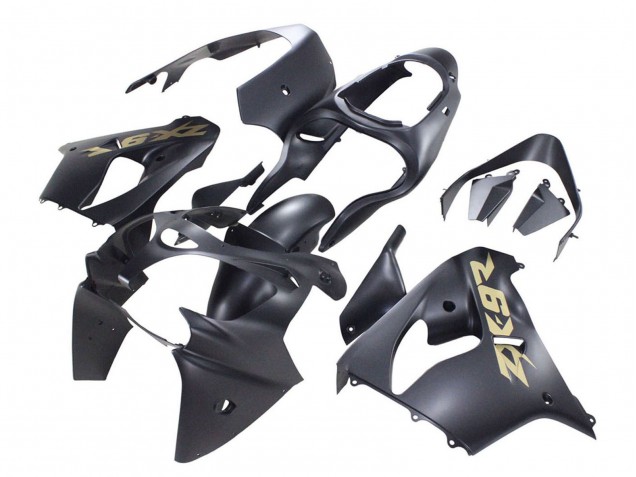 Mejores Carenados Moto Kawasaki ZX9R 2000-2001 - Negro Mate Oro