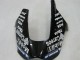 Mejores Carenados Moto Kawasaki ZX9R 2000-2001 - Negro Brillante Blanco West