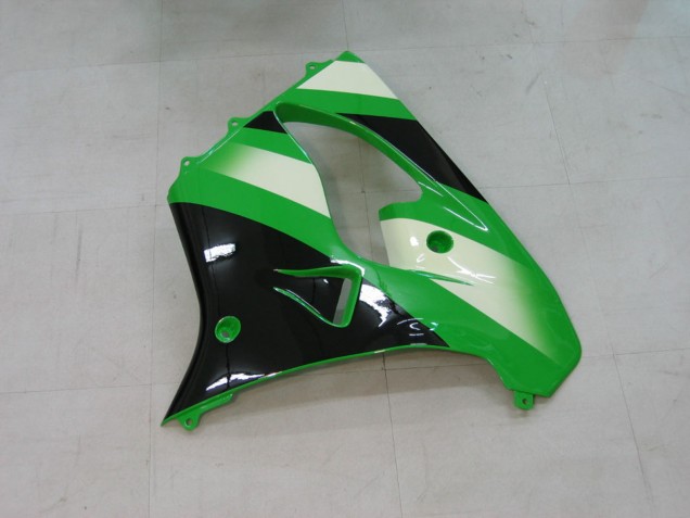 Mejores Carenados Moto Kawasaki ZX9R 2000-2001 - Verde Plata Negro