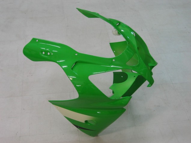 Mejores Carenados Moto Kawasaki ZX9R 2000-2001 - Verde Plata Negro