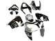 Mejores Carenados Moto Kawasaki ZX9R 2002-2003 - Plata Negro Brillante Monstruo Elf
