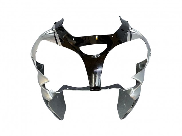 Mejores Carenados Moto Kawasaki ZX9R 2002-2003 - Plata Negro Brillante Monstruo Elf