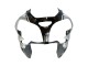 Mejores Carenados Moto Kawasaki ZX9R 2002-2003 - Plata Negro Brillante Monstruo Elf