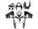 Mejores Carenados Moto Kawasaki ZX9R 2002-2003 - Plata Negro Brillante Monstruo Elf