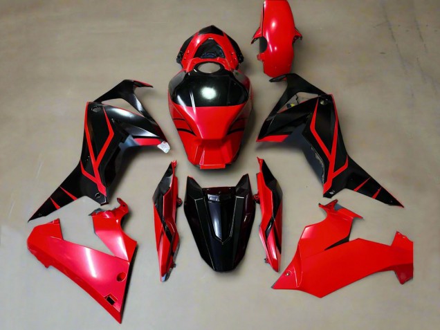 Mejores Carenados Moto Honda CBR650R 2019-2020 - Rojo Negro Brillante Raya