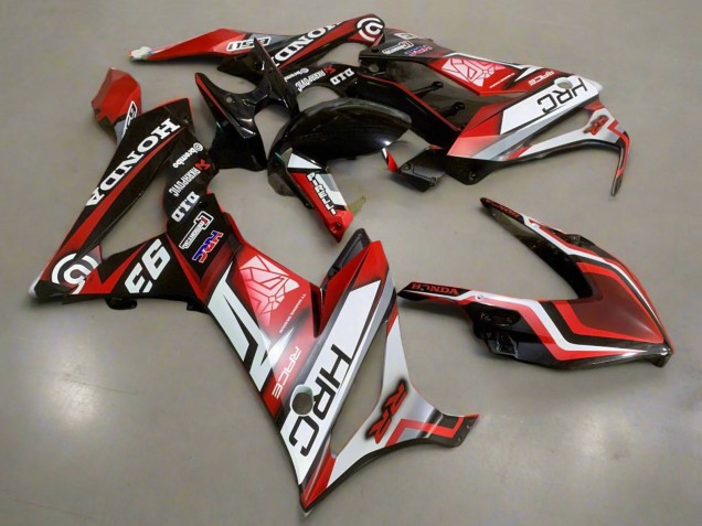 Mejores Carenados Moto Honda CBR650R 2019-2020 - Blanco Rojo Negro Brillante HRC