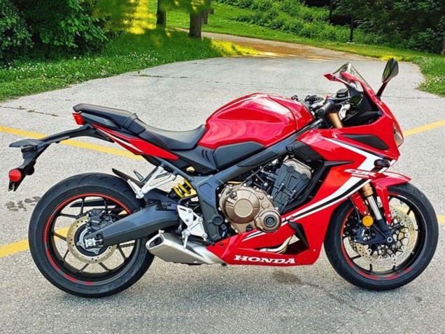 Mejores Carenados Moto Honda CBR650R 2019-2020 - Rojo Blanco Negro Raya