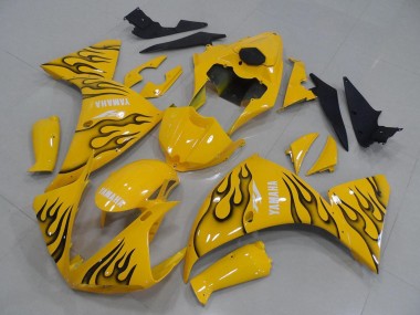 Mejores Carenados Moto Yamaha YZF R1 2009-2011 - Amarillo Negro Llama