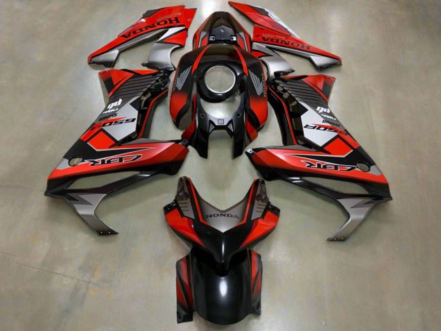 Mejores Carenados Moto Honda CBR650R 2021-2023 - Rojo Plata Negro Brillante