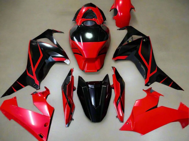 Mejores Carenados Moto Honda CBR650R 2021-2023 - Rojo Negro Brillante Raya