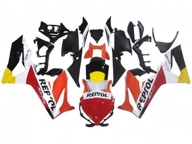 Mejores Carenados Moto Honda CBR650R 2021-2023 - Naranja Blanco Rojo Amarillo Negro Brillante Repsol