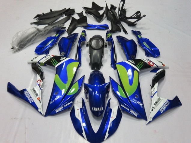 Mejores Carenados Moto Yamaha YZF R3/R25 2015-2018 - Azul Blanco Negro Verde Monstruo