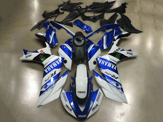Mejores Carenados Moto Yamaha YZF R3/R25 2015-2018 - Blanco Azul Yamalube ENEOS Monstruo