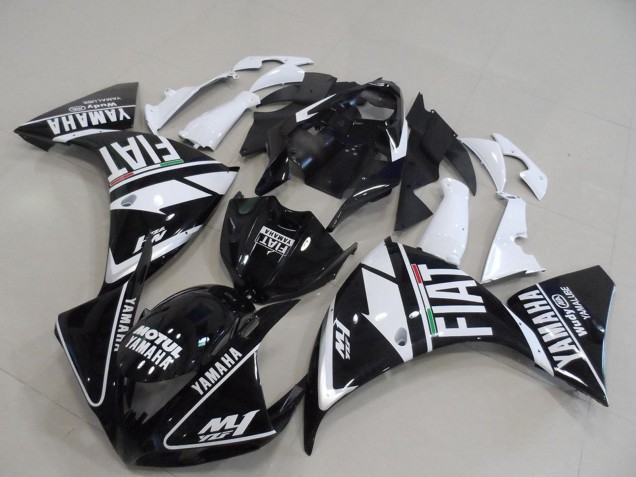 Mejores Carenados Moto Yamaha YZF R1 2009-2011 - Blanco Negro Motul Fiat
