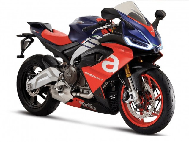 Mejores Carenados Moto Aprilia RS660 2020-2024 - Azul Mate Rojo Plata