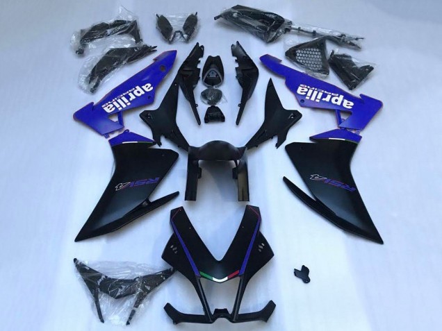 Mejores Carenados Moto Aprilia RSV4 1000 2009-2015 - Negro Mate Azul