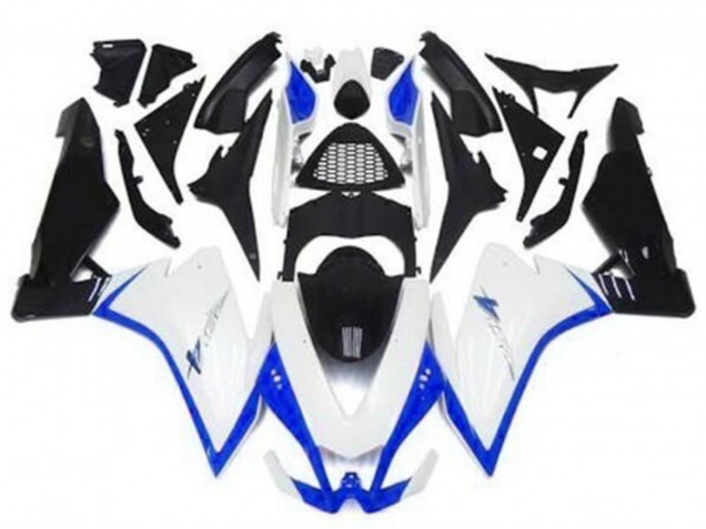 Mejores Carenados Moto Aprilia RSV4 1000 2009-2015 - Blanco Azul Negro