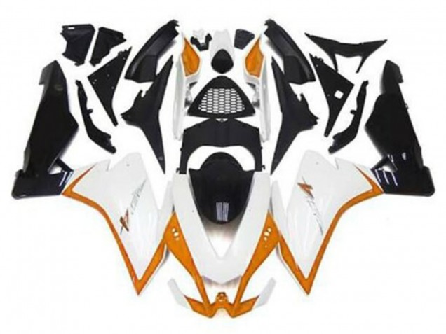 Mejores Carenados Moto Aprilia RSV4 1000 2009-2015 - Blanco Naranja Negro