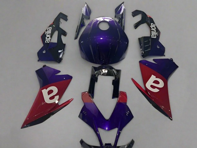 Mejores Carenados Moto Aprilia RSV4 1000 2009-2015 - Púrpura Rojo
