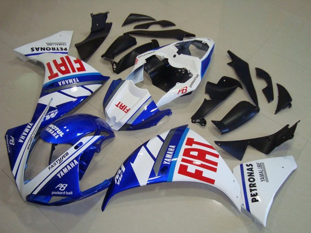 Mejores Carenados Moto Yamaha YZF R1 2009-2011 - Blanco Azul Rojo Fiat