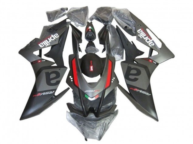 Mejores Carenados Moto Aprilia RSV4 1000 2009-2015 - Negro Mate Gris Rojo