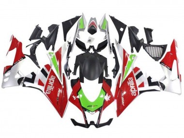 Mejores Carenados Moto Aprilia RSV4 1000 2009-2015 - Rojo Blanco Verde