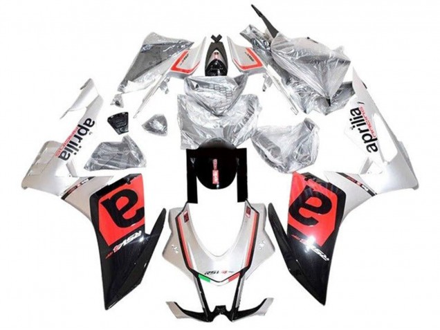 Mejores Carenados Moto Aprilia RSV4 1000 2009-2015 - Plata Negro Rojo