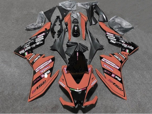 Mejores Carenados Moto Aprilia RSV4 1000 2009-2015 - Naranja Negro