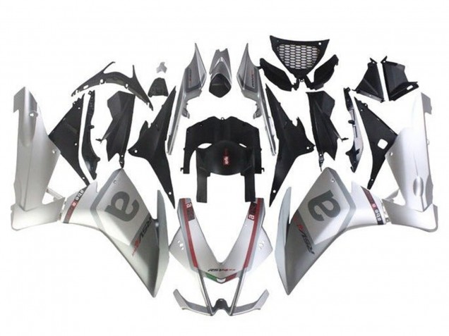 Mejores Carenados Moto Aprilia RSV4 1000 2009-2015 - Plata Gris Negro Rojo