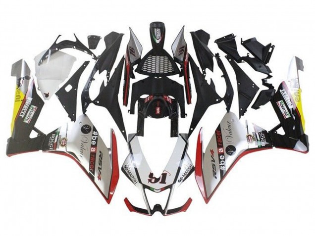 Mejores Carenados Moto Aprilia RSV4 1000 2009-2015 - Plata Rojo Verde Amarillo Faro