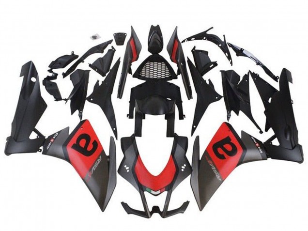 Mejores Carenados Moto Aprilia RSV4 1000 2009-2015 - Negro Mate Rojo