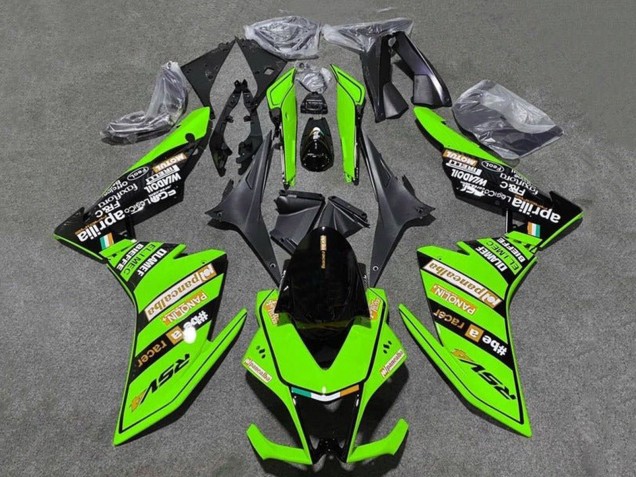 Mejores Carenados Moto Aprilia RSV4 1000 2009-2015 - Verde Negro