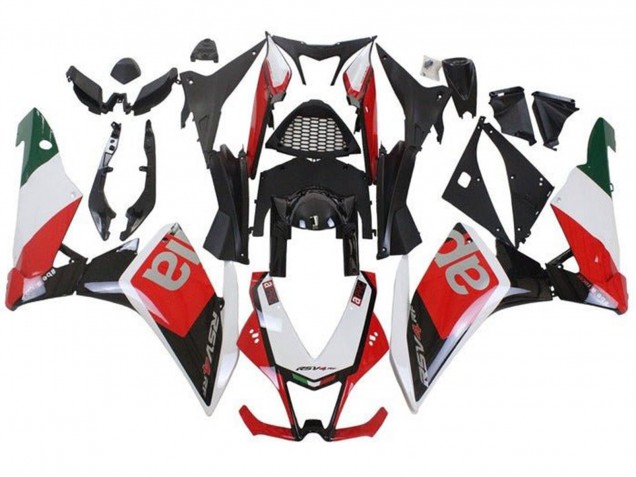 Mejores Carenados Moto Aprilia RSV4 1000 2009-2015 - Blanco Rojo Negro Verde