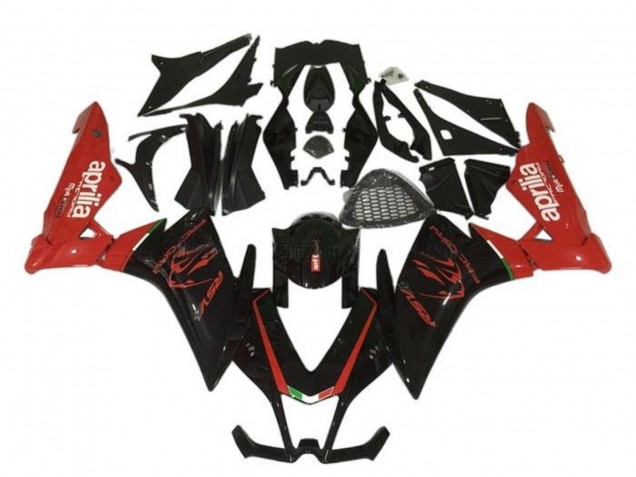 Mejores Carenado Moto Aprilia RSV4 1000 2009-2015 - Negro Rojo