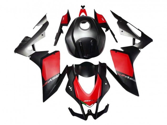 Mejores Carenados Moto Aprilia RSV4 1000 2016-2020 - Negro Mate Rojo Gris