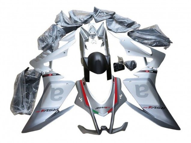 Mejores Carenados Moto Aprilia RSV4 1000 2016-2020 - Plata Gris Rojo Negro