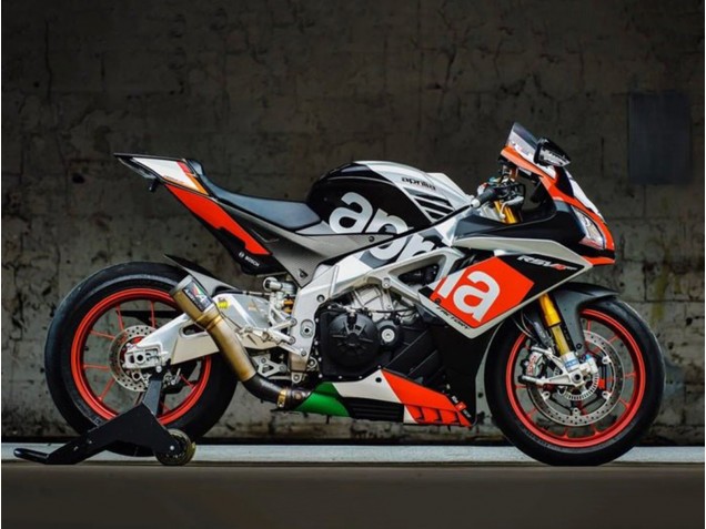 Mejores Carenados Moto Aprilia RSV4 1000 2016-2020 - Negro Mate Plata Rojo Verde
