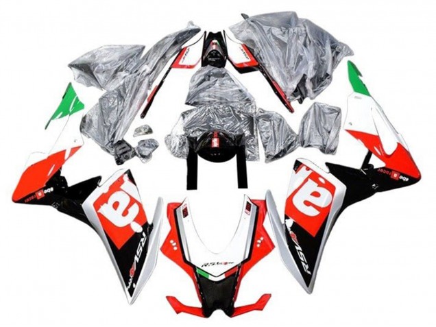 Mejores Carenados Moto Aprilia RSV4 1000 2016-2020 - Rojo Negro Plata Verde