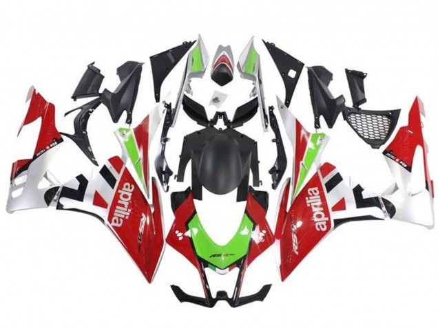 Mejores Carenados Moto Aprilia RSV4 1000 2016-2020 - Rojo Verde Plata Negro