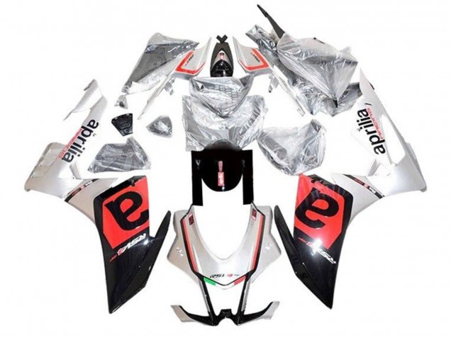 Mejores Carenados Moto Aprilia RSV4 1000 2016-2020 - Plata Negro Rojo