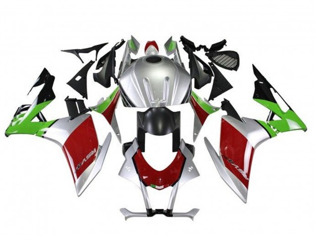 Mejores Kits Carenado Moto Aprilia RSV4 1000 2016-2020 - Plata Rojo Negro Verde